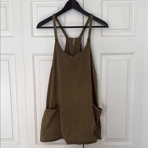 Free Movement Hot Shot Mini Dress Olive Green
